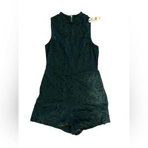 NWT Garage Emerald Green Lace Romper